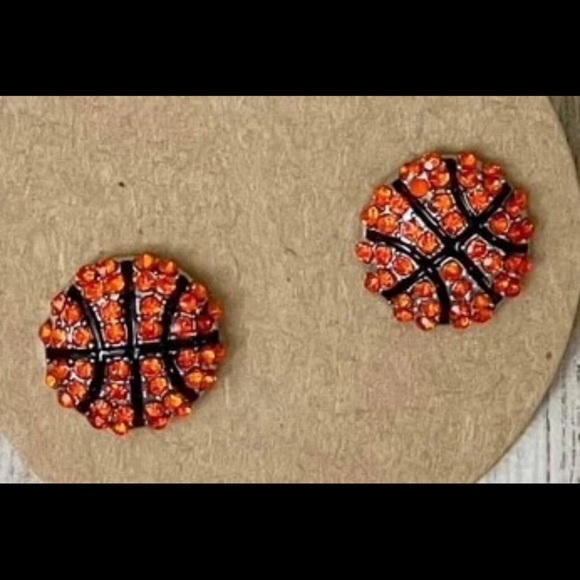 🏀 Basketball Rhinestone Earrings 🏀 - Picture 5 of 5